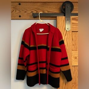 Vintage wool sweater coat. Size large.